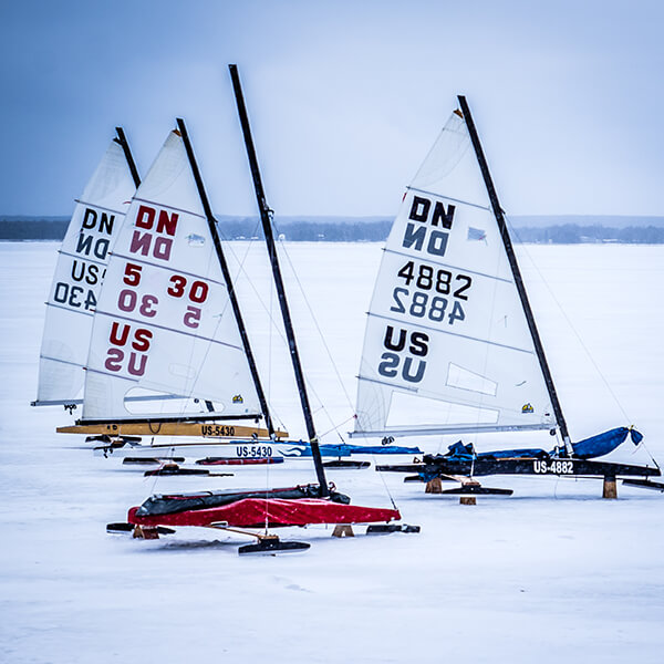 Ice Sail Boats on Black Lake
